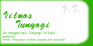 vilmos tunyogi business card